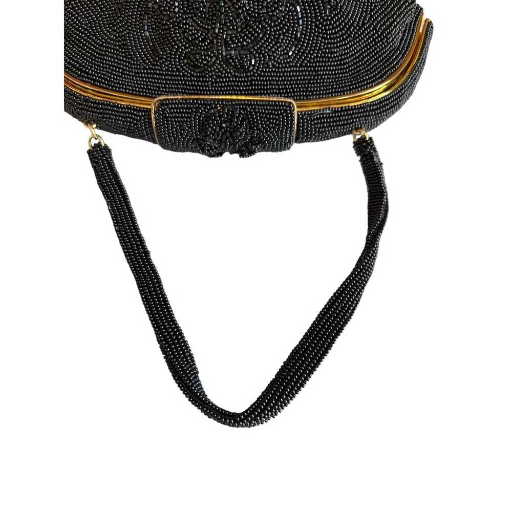 Vintage 60s Magid black beaded Evening Bag - image 6