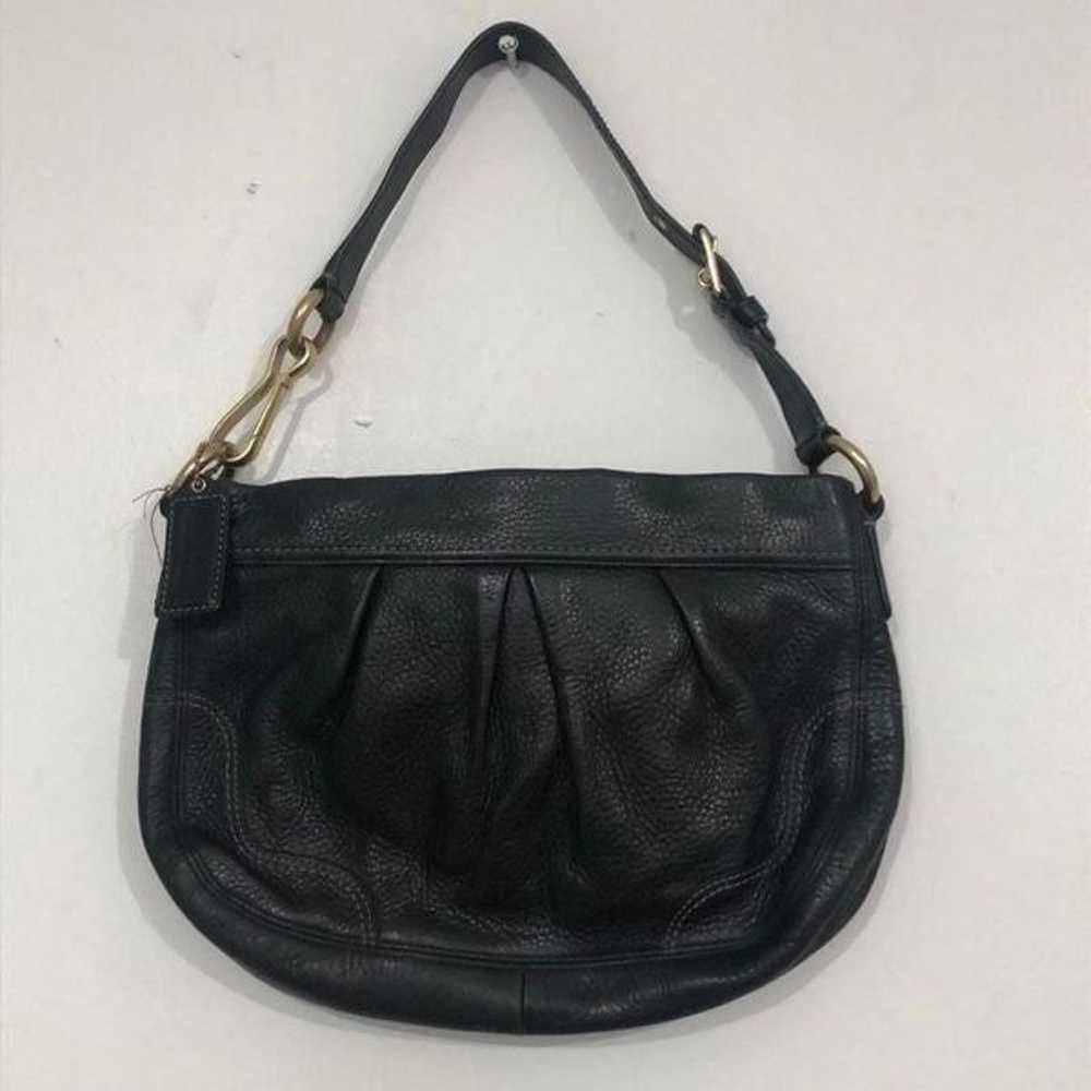 Coach Women's Genuine Leather Hobo Bag Black - image 2