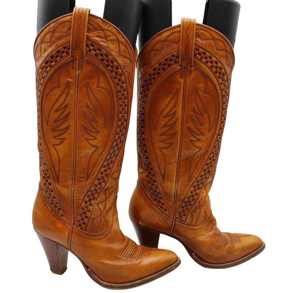 Vintage Dan Post Womens Heeled Western Cowgirl Bo… - image 1