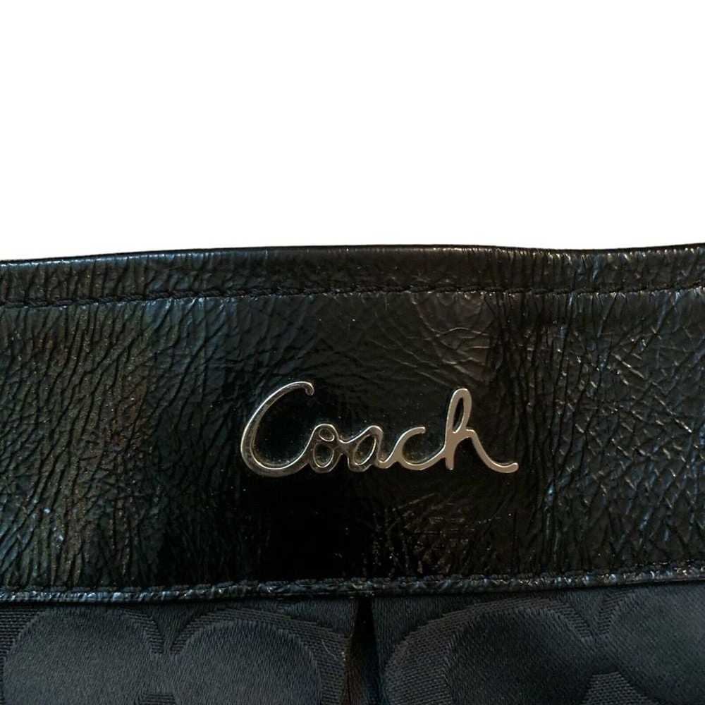 COACH Ashley Canvas Signature C Black 2way Handba… - image 6