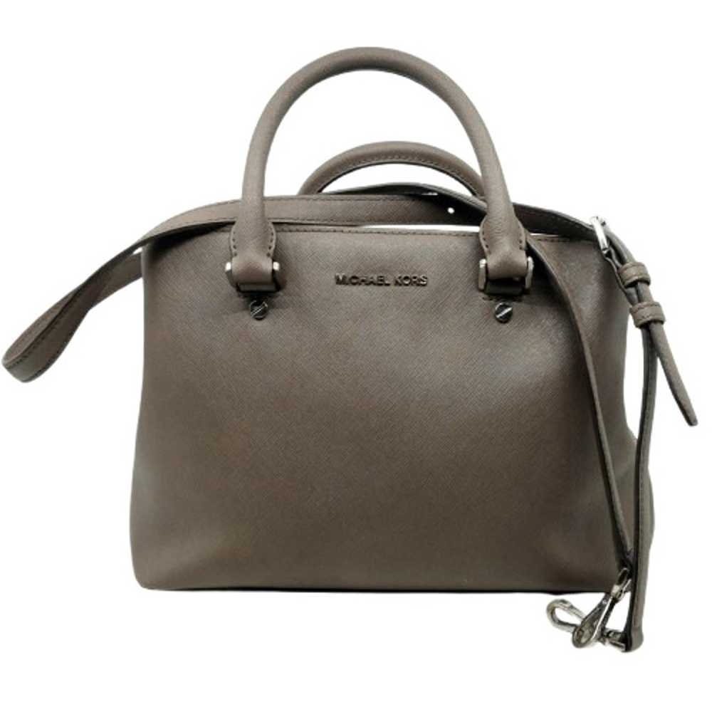 MICHAEL KORS~Savannah Large Satchel~GRAY SAFFIANO… - image 2