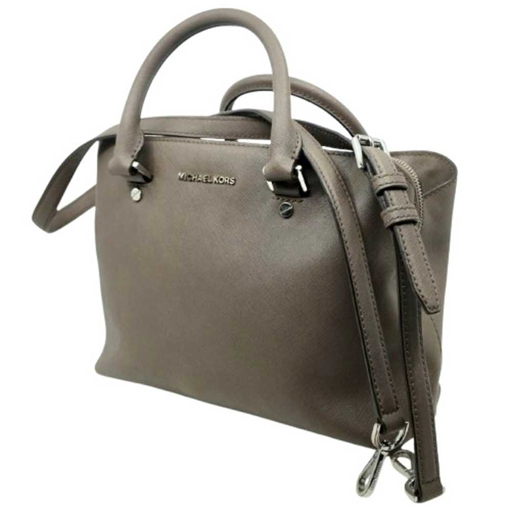 MICHAEL KORS~Savannah Large Satchel~GRAY SAFFIANO… - image 3