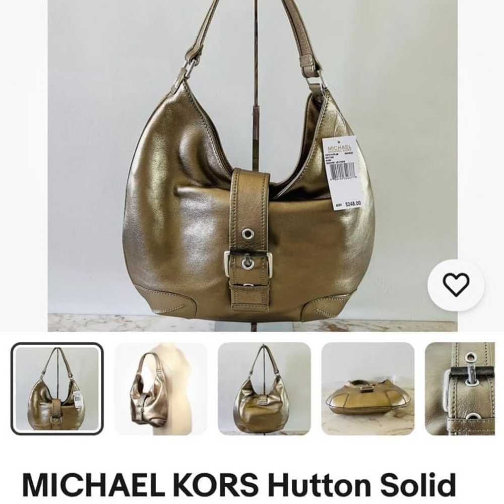 Michael Kors Hutton Buckle Shoulder Bag Hobo Two-… - image 12