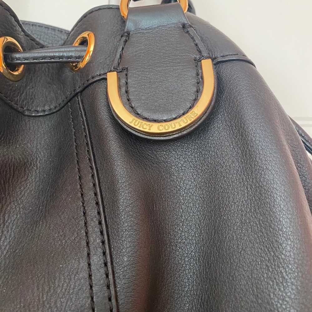 Vintage Juicy Couture Black Genuine Leather Tote … - image 2