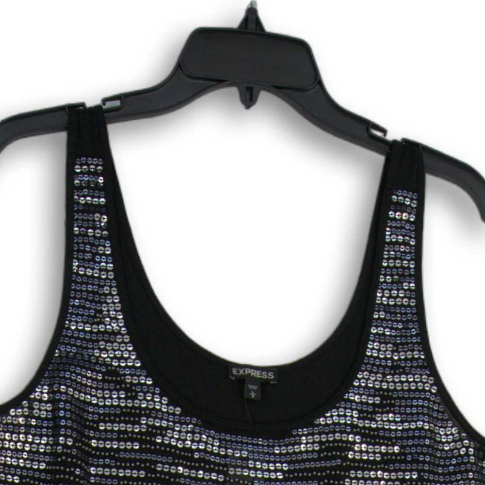 Express Womens Sequin Silver Scoop Neck Sleeveles… - image 3