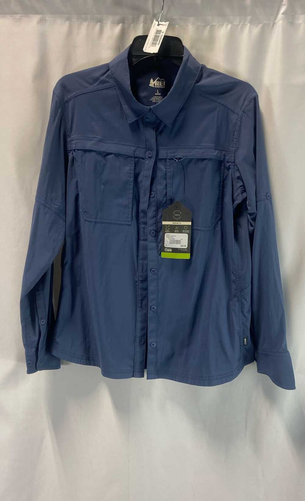 NWT Rei Co. Op Womens Blue Long Sleeve Pockets Co… - image 1