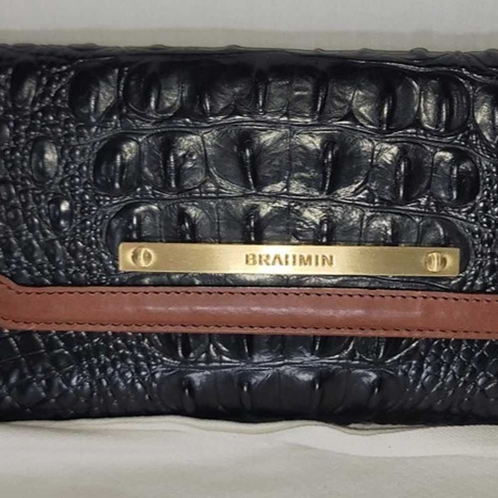 BRAHMIN VINTAGE Anywhere Convertible Black Vermee… - image 11