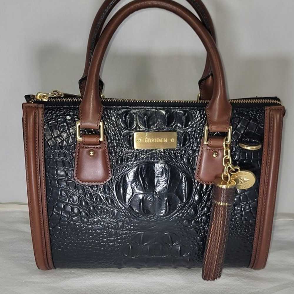 BRAHMIN VINTAGE Anywhere Convertible Black Vermee… - image 2