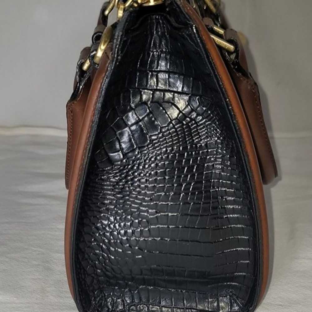 BRAHMIN VINTAGE Anywhere Convertible Black Vermee… - image 8