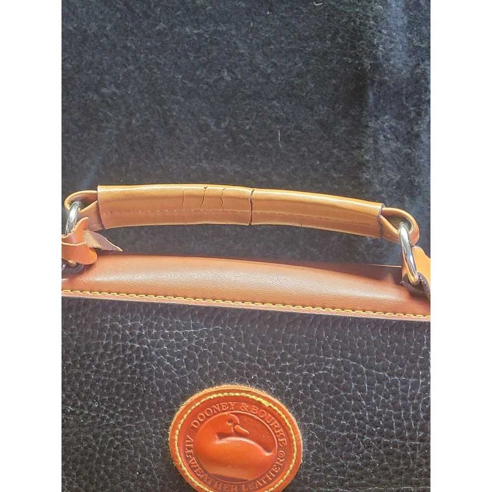 DOONEY AND BOURKE BLACK AND BROWN PEBBLED LEATHER… - image 8