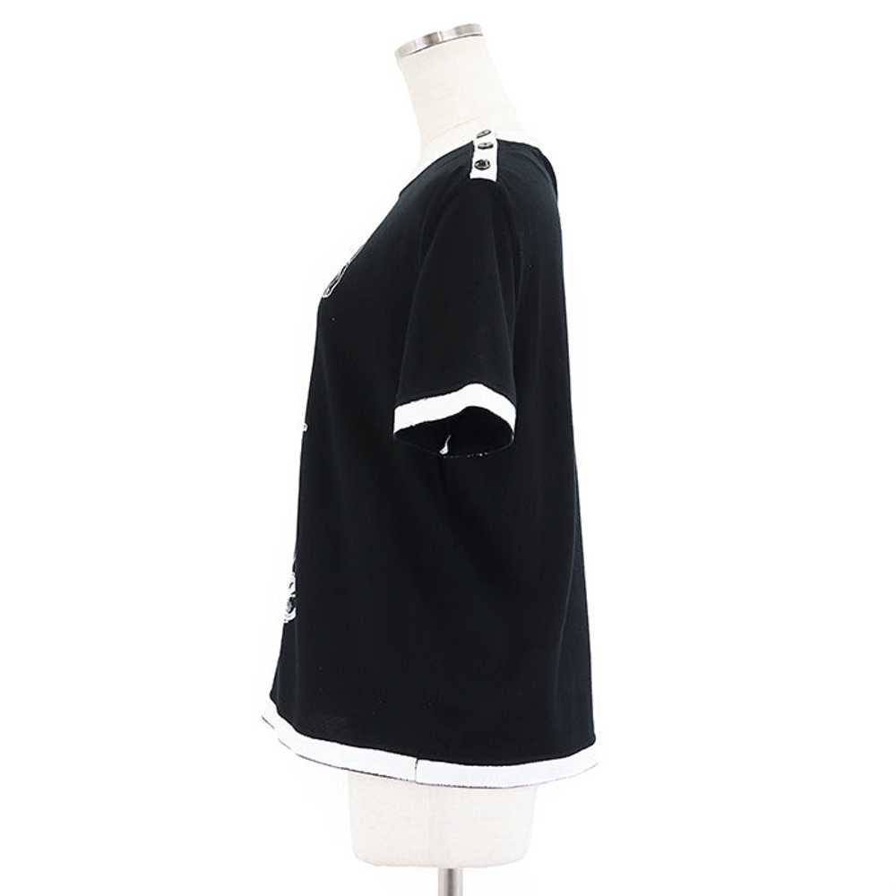 CHANEL Cut cotton 100% Black White Women 38 Used … - image 5