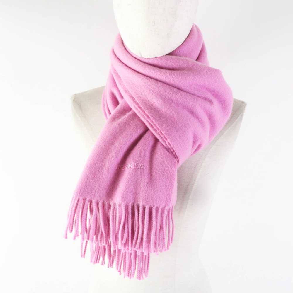 HERMES shawl Main: 100% cashmere pink Women Used … - image 6