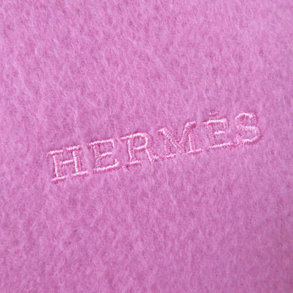 HERMES shawl Main: 100% cashmere pink Women Used … - image 7