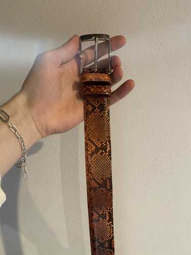 Vintage Italian real python skin belt