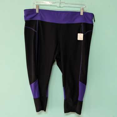 SzXL Black and Blue Xersion Athletic Capri - image 1