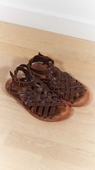 Alexander McQueen Brown Leather Sandals