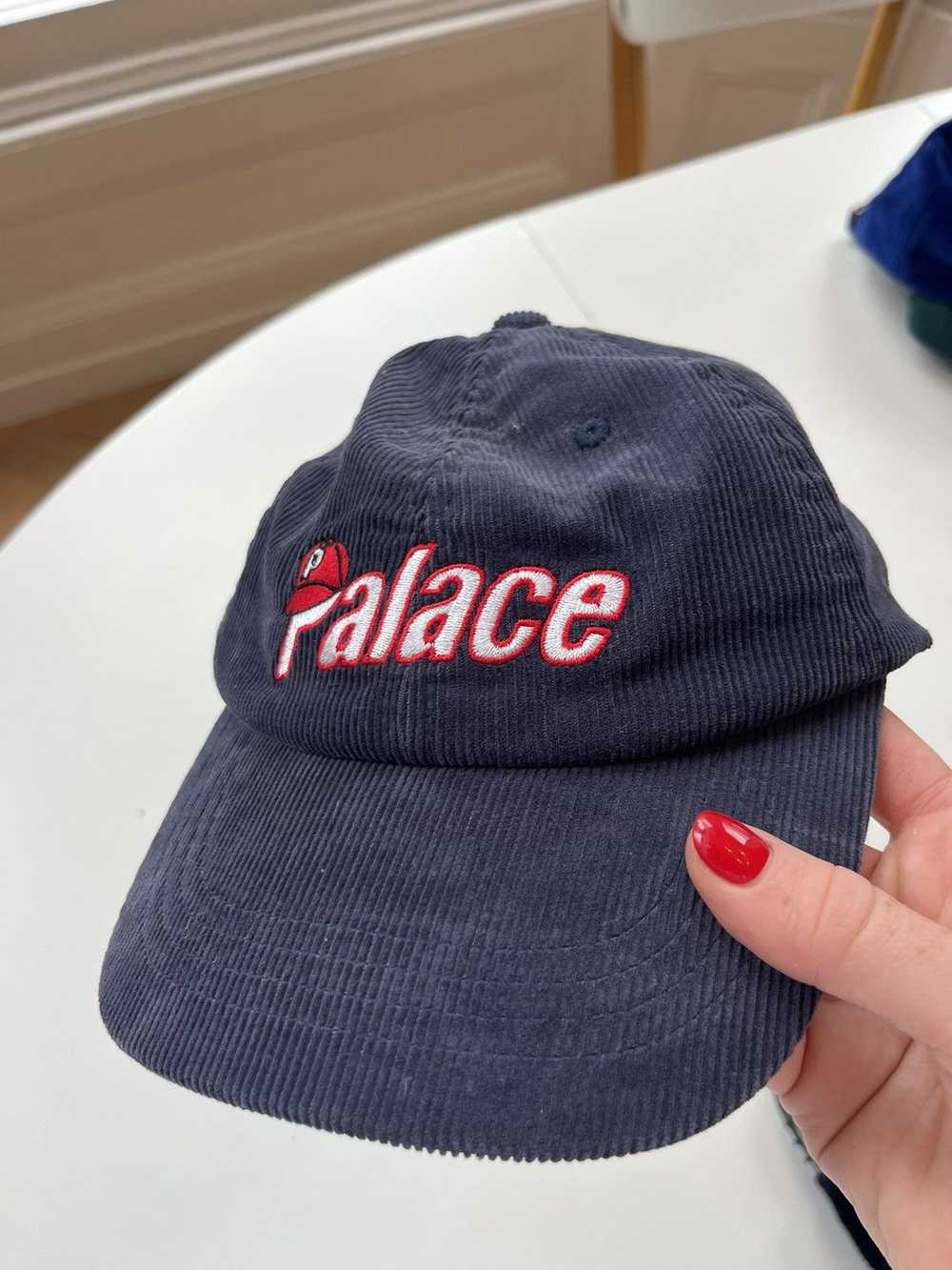 Palace Palace Grey/Blue corduroy baseball cap - image 1