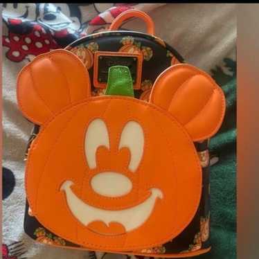 Loungefly Disney Mickey-O-Lantern Pumpkin Mini Ba… - image 1