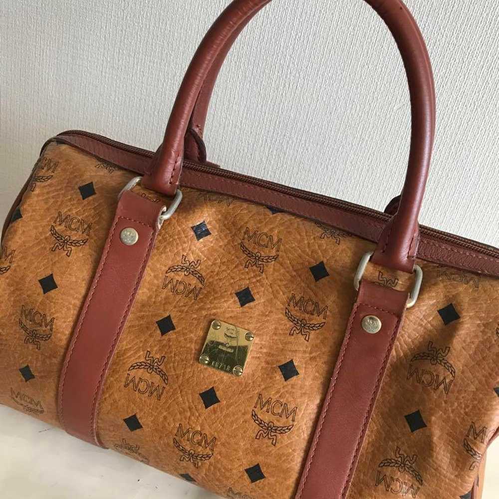 MCM MC M Mini Boston Bag - image 4