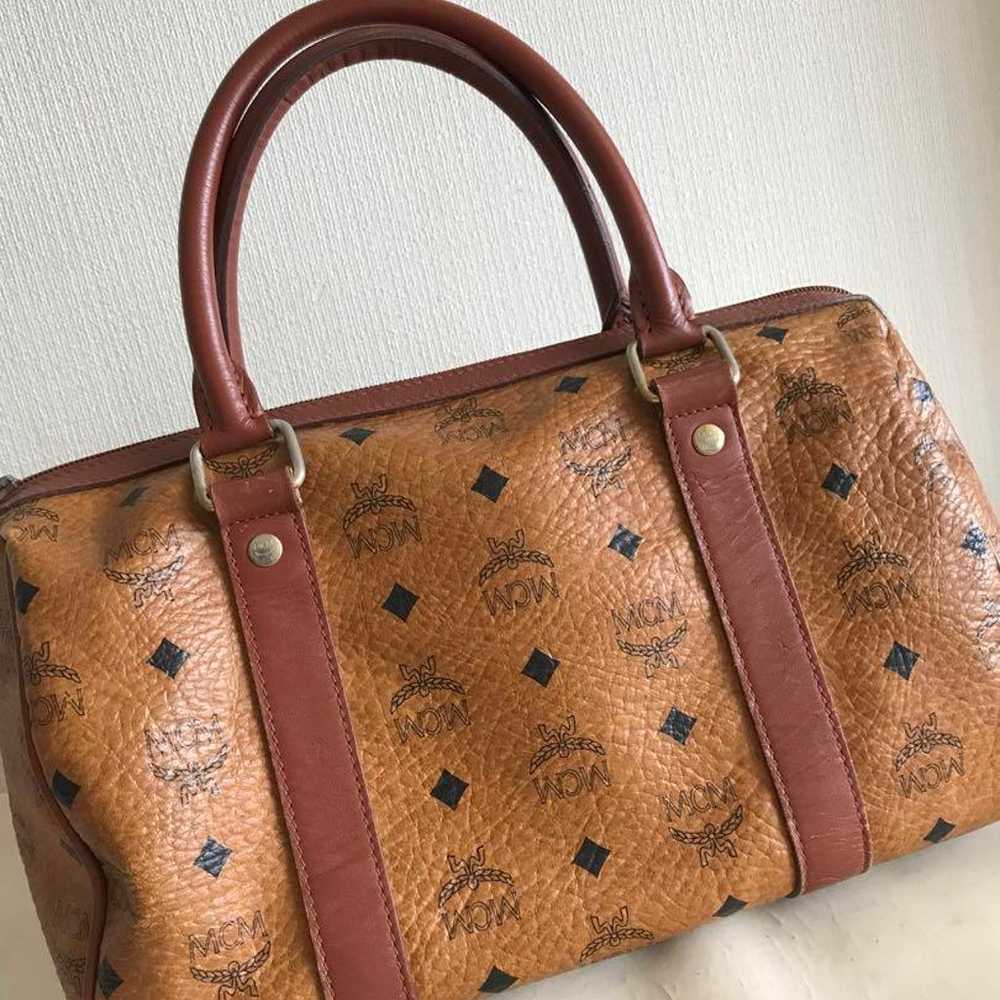 MCM MC M Mini Boston Bag - image 8