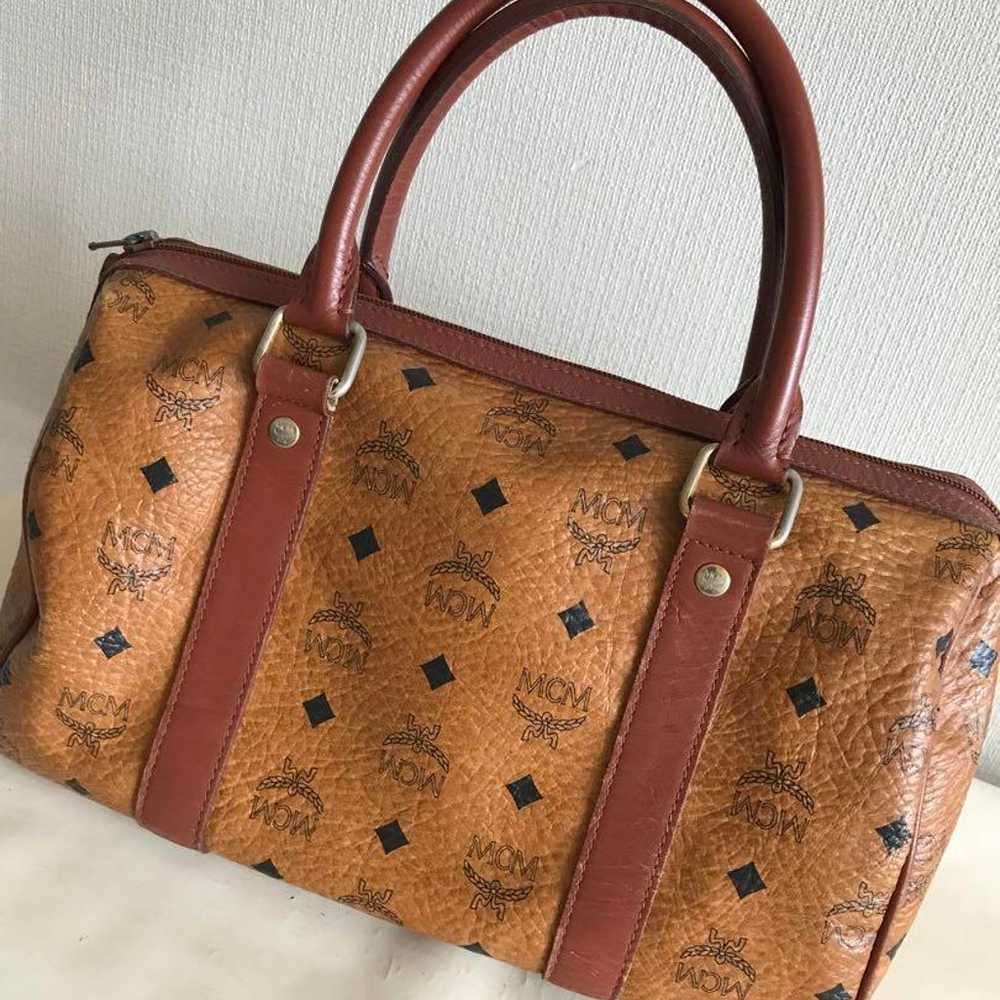 MCM MC M Mini Boston Bag - image 9