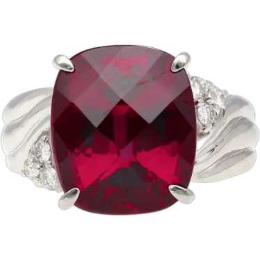 10.96 Carat Rubellite Tourmaline and Diamond Acce… - image 1