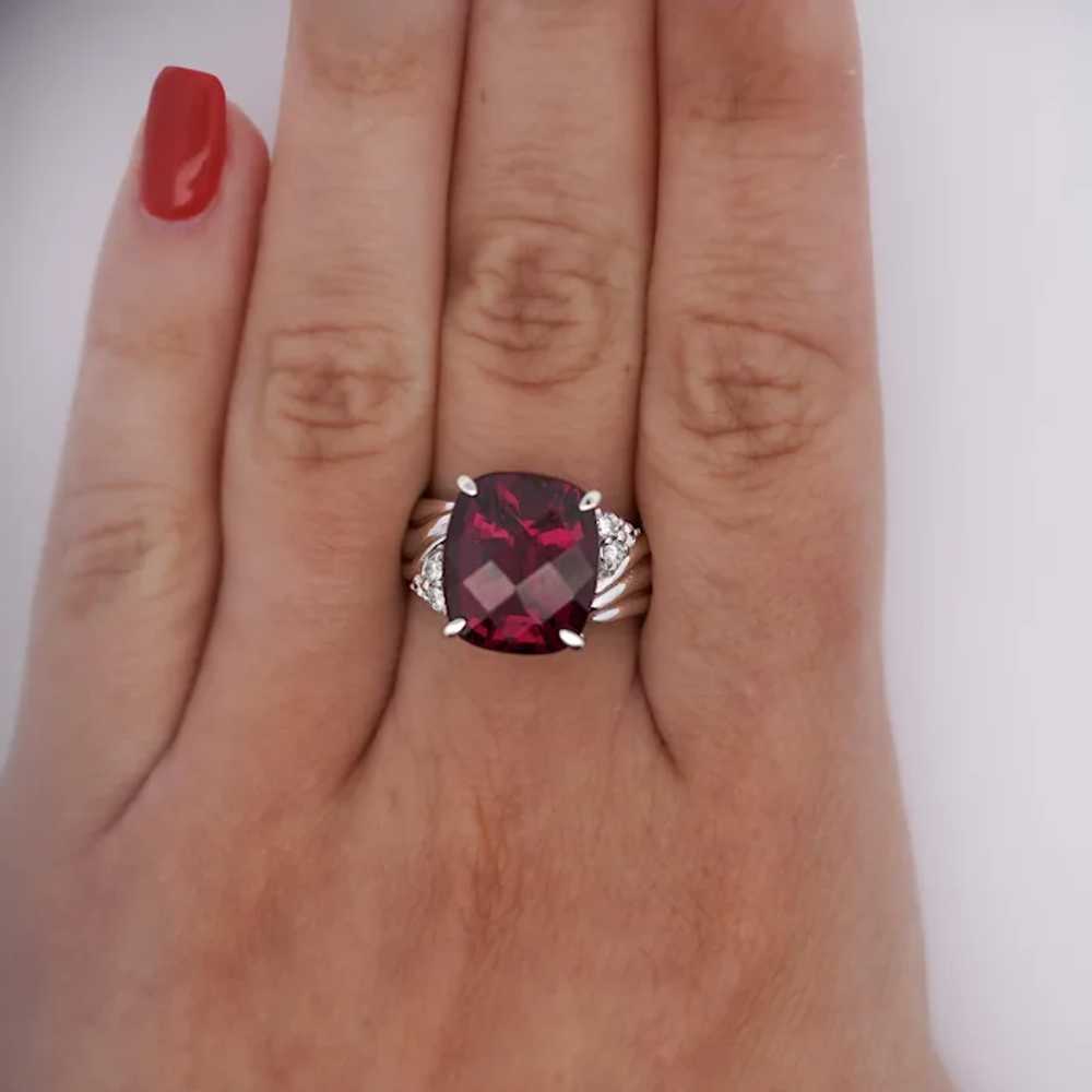 10.96 Carat Rubellite Tourmaline and Diamond Acce… - image 2