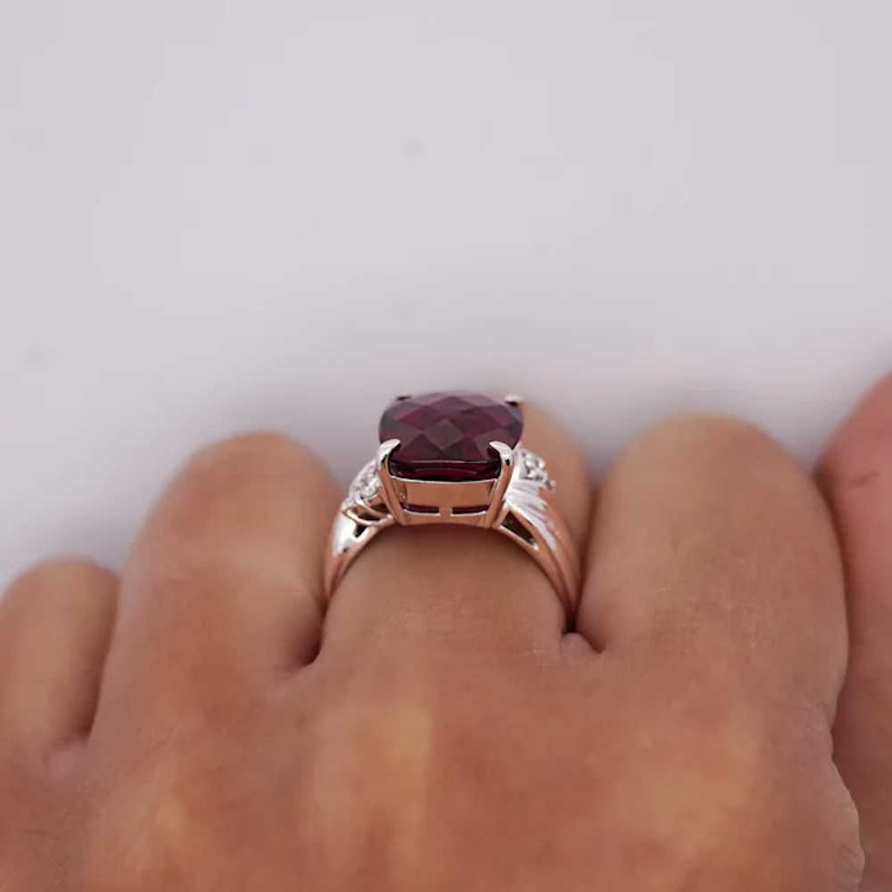 10.96 Carat Rubellite Tourmaline and Diamond Acce… - image 3