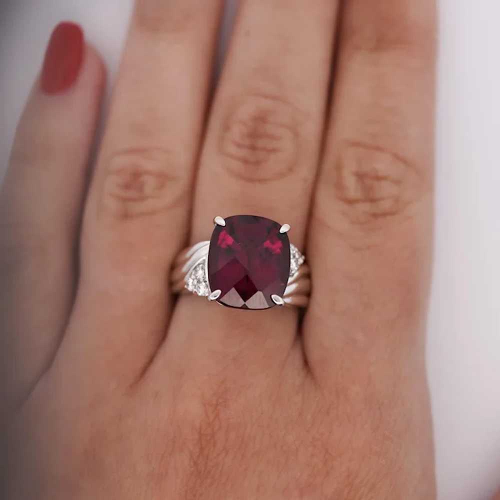 10.96 Carat Rubellite Tourmaline and Diamond Acce… - image 4