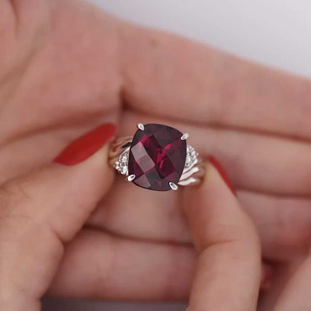 10.96 Carat Rubellite Tourmaline and Diamond Acce… - image 5