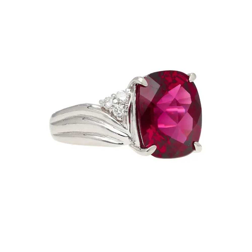 10.96 Carat Rubellite Tourmaline and Diamond Acce… - image 6