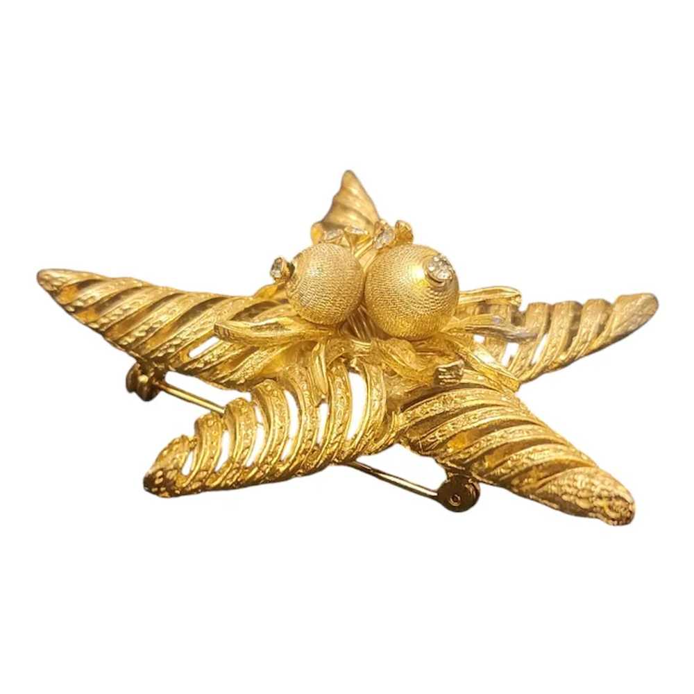 Corocraft Star Brooch Pin Gold Tone - image 3