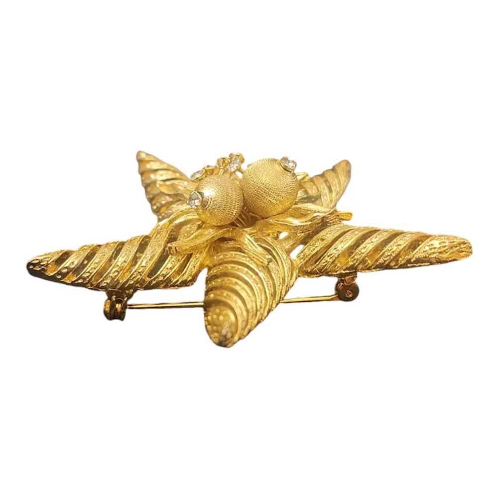 Corocraft Star Brooch Pin Gold Tone - image 5