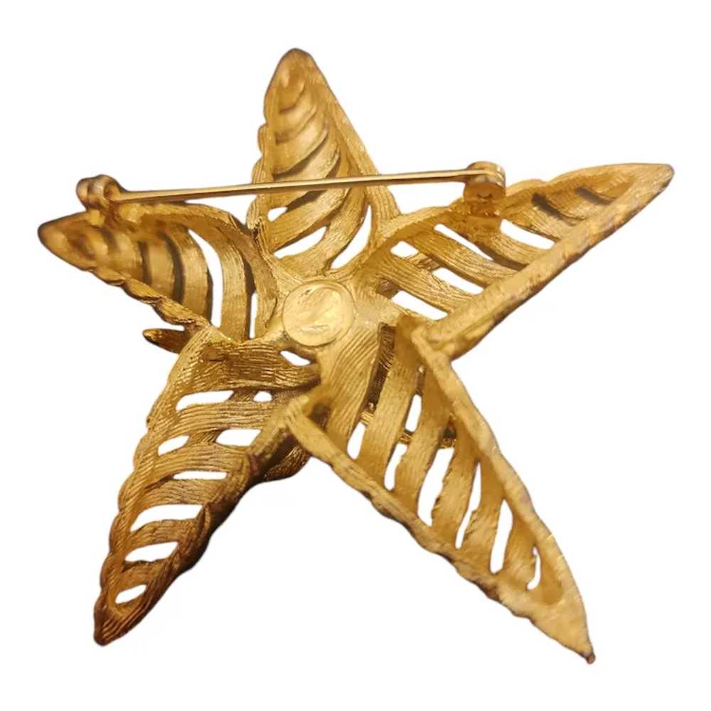 Corocraft Star Brooch Pin Gold Tone - image 6