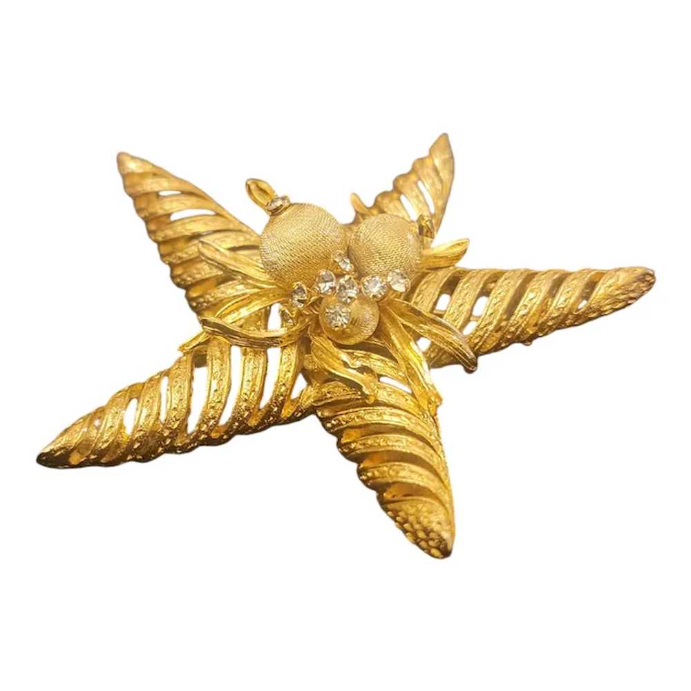 Corocraft Star Brooch Pin Gold Tone - image 9