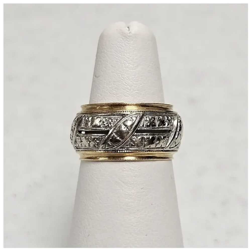 Vintage Bristol 14K White & Rose Gold Eternity Ba… - image 11