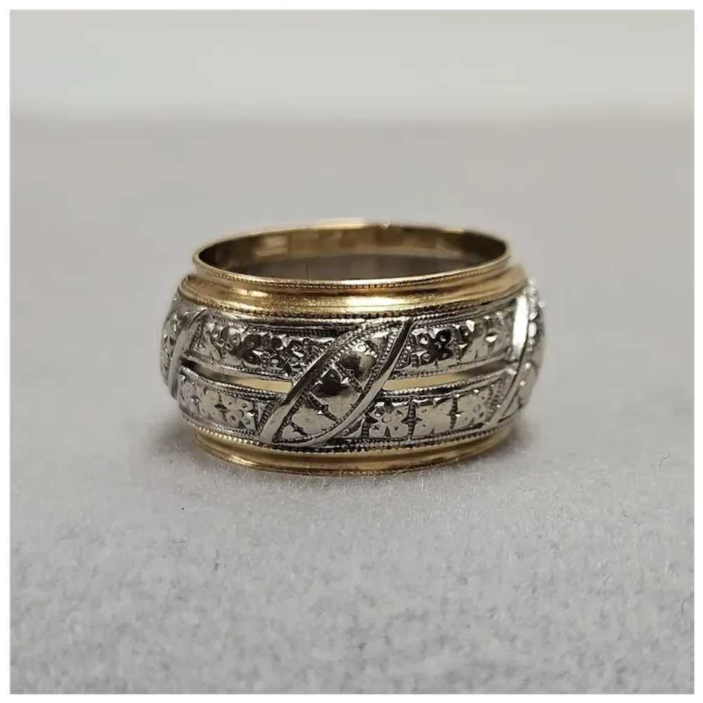 Vintage Bristol 14K White & Rose Gold Eternity Ba… - image 4