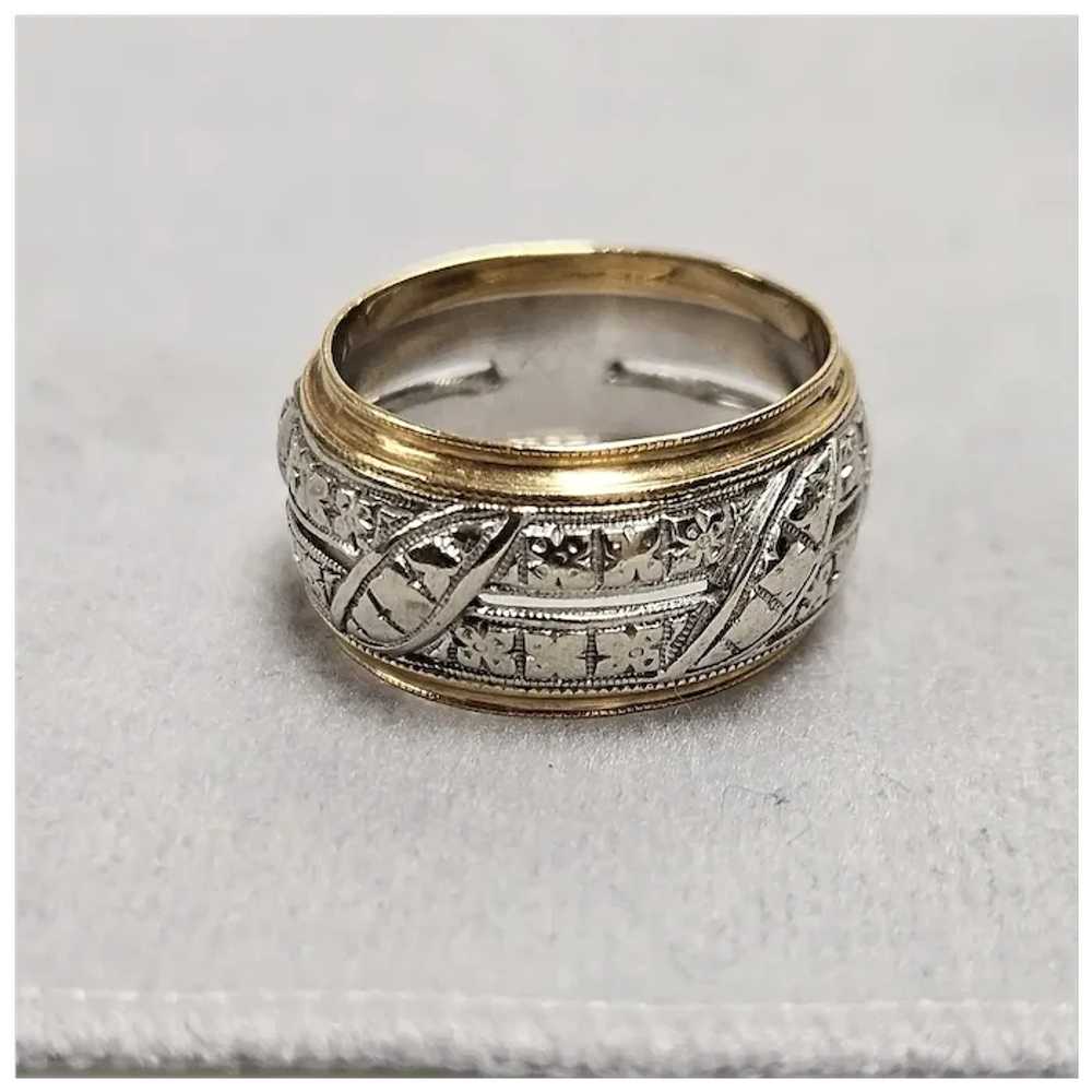 Vintage Bristol 14K White & Rose Gold Eternity Ba… - image 7