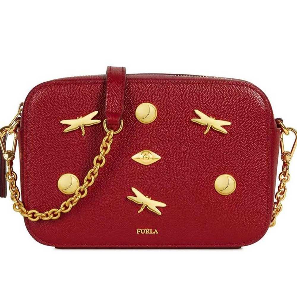 FURLA Red Shoulder Bag with Ornament - image 1