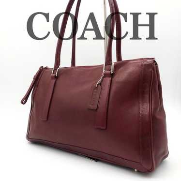 Coach tote bag/handbag, all leather, brown, shoul… - image 1