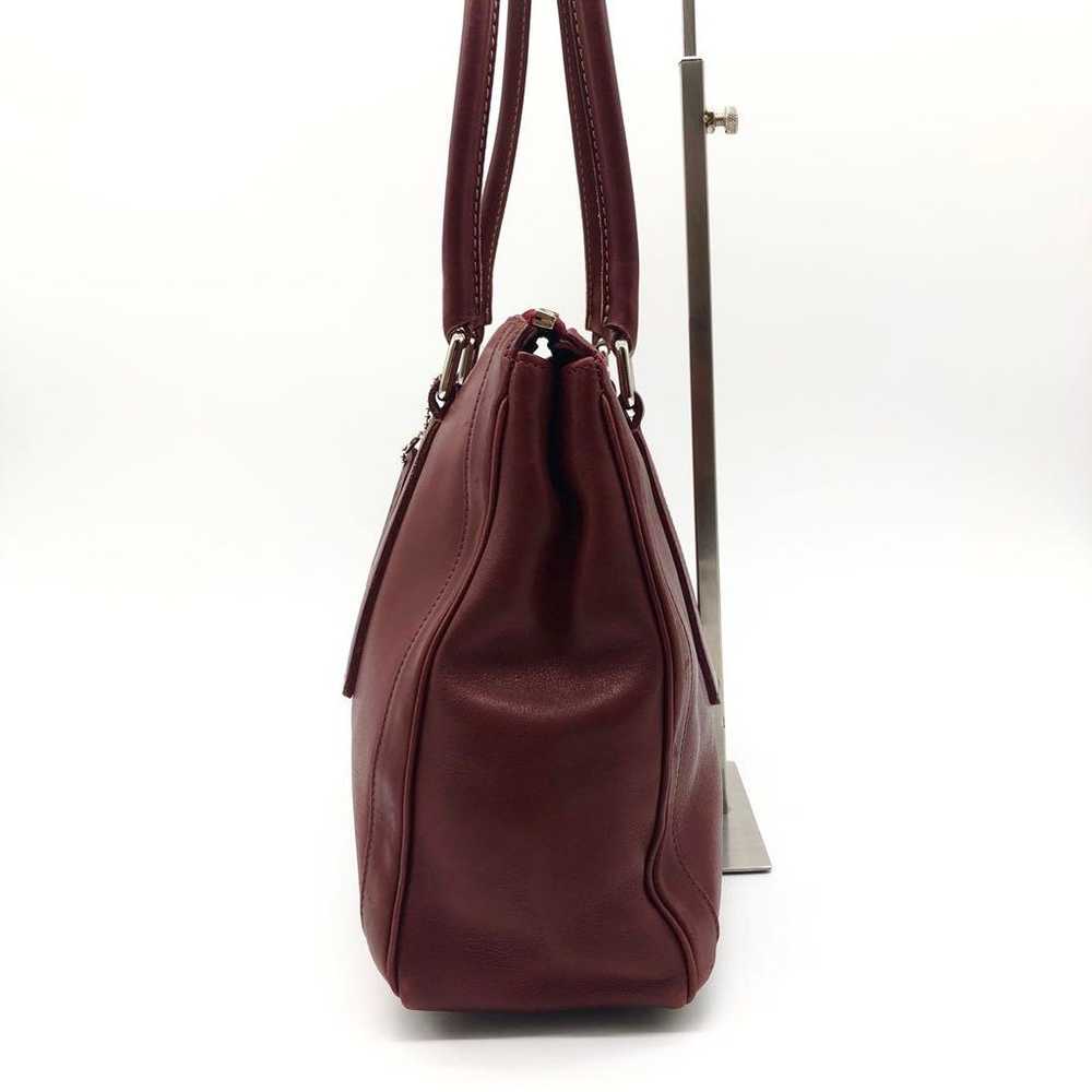 Coach tote bag/handbag, all leather, brown, shoul… - image 4