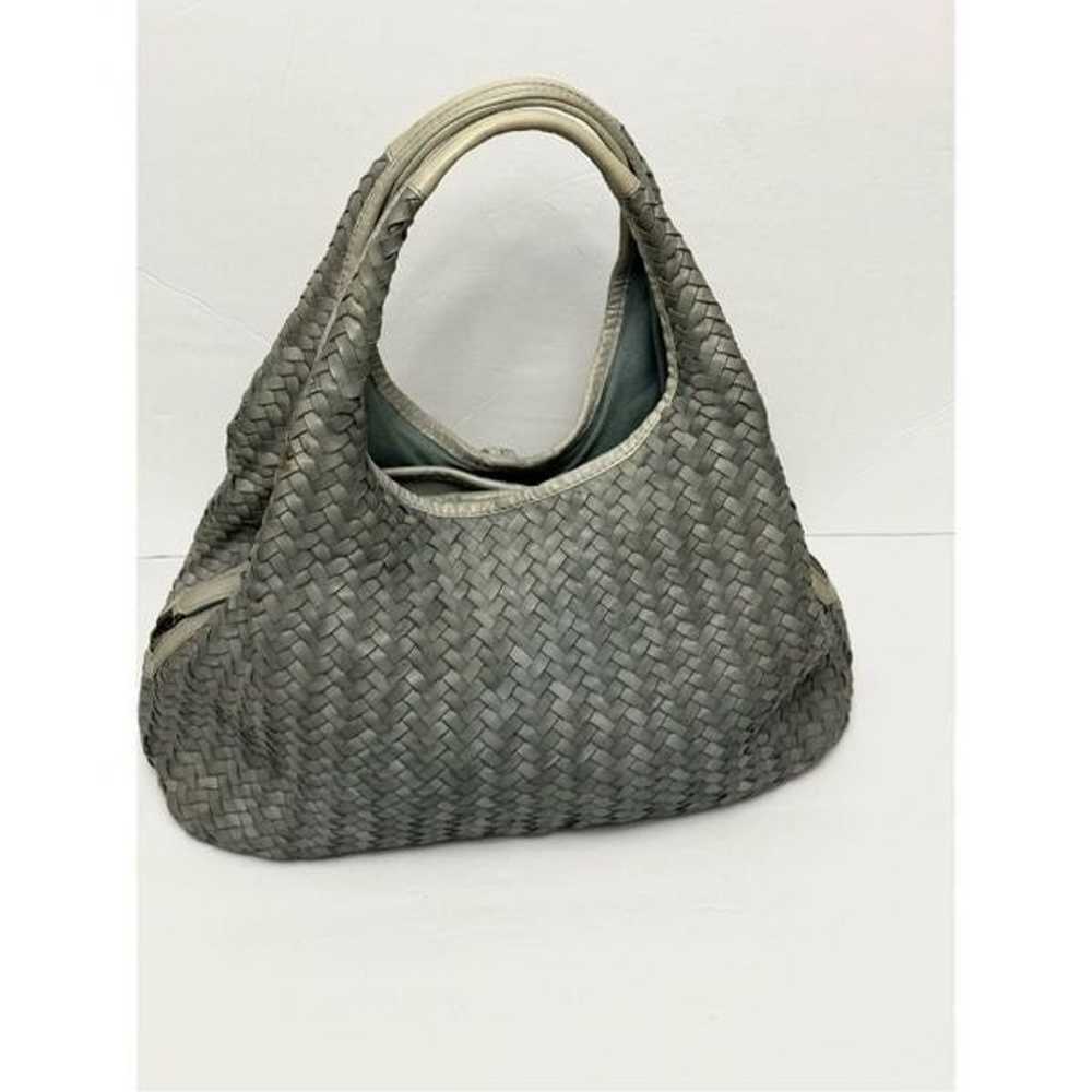 Vintage Saraceno Bellagio Gray Leather Handbag Se… - image 3