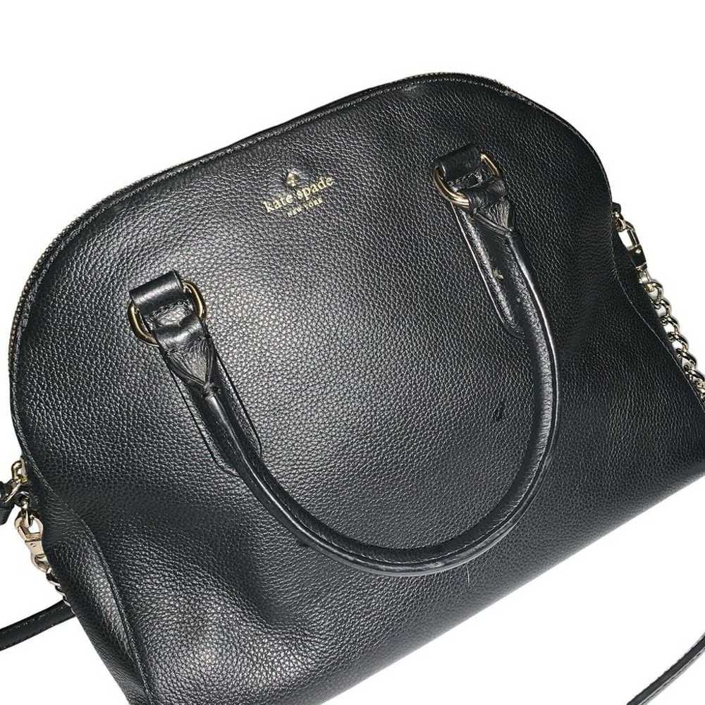 Kate Spade New York 2 Way Handbag Black Leather A… - image 10