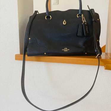 Coach Dark Blue Leather Shoulder Bag