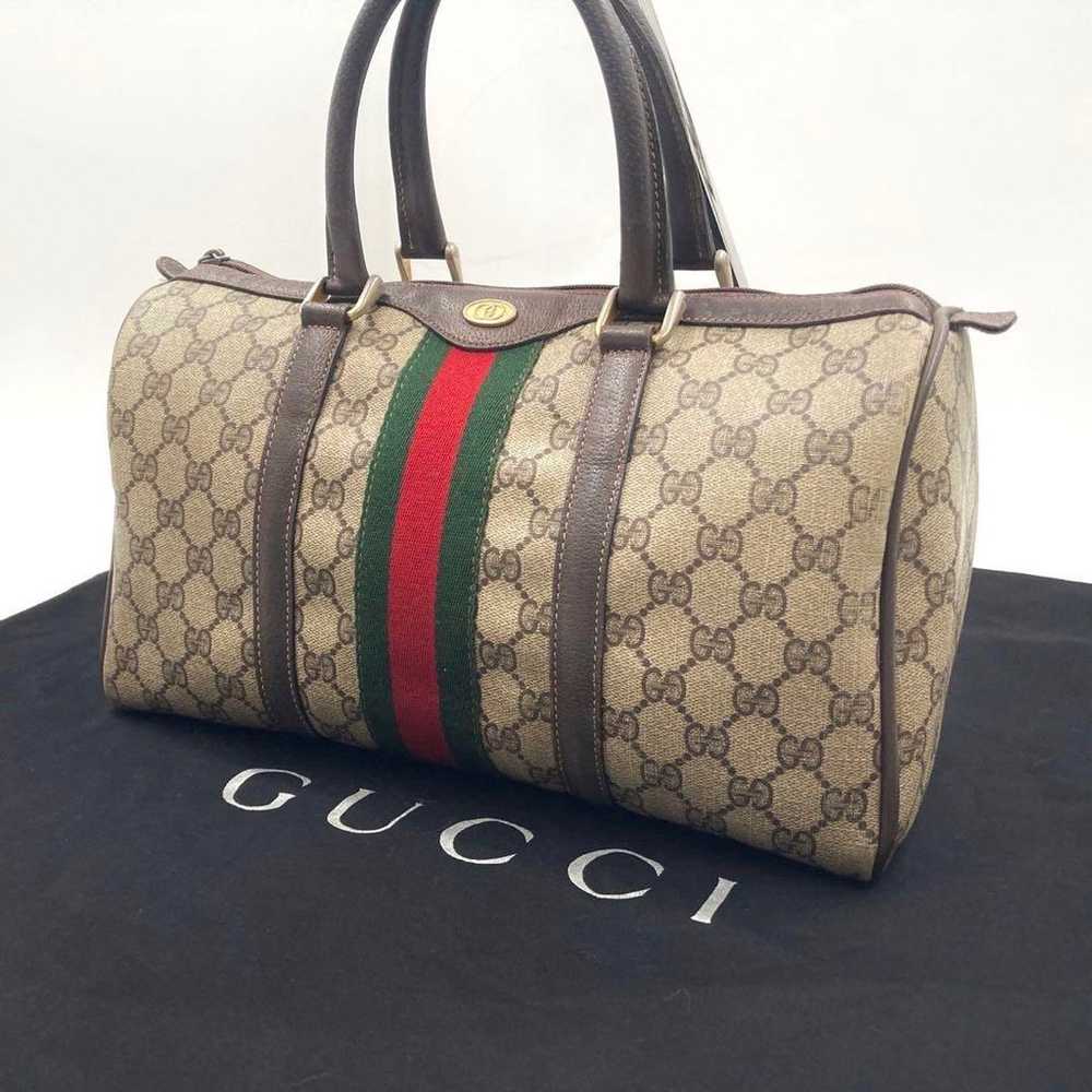 【Popular Model】Old Gucci Mini Boston Acceso Logo … - image 1