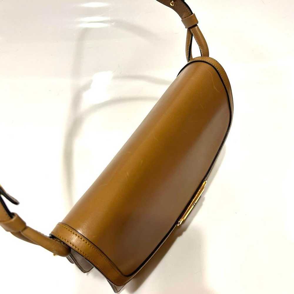 Christian Dior Vintage Leather Handbag with Gold … - image 11