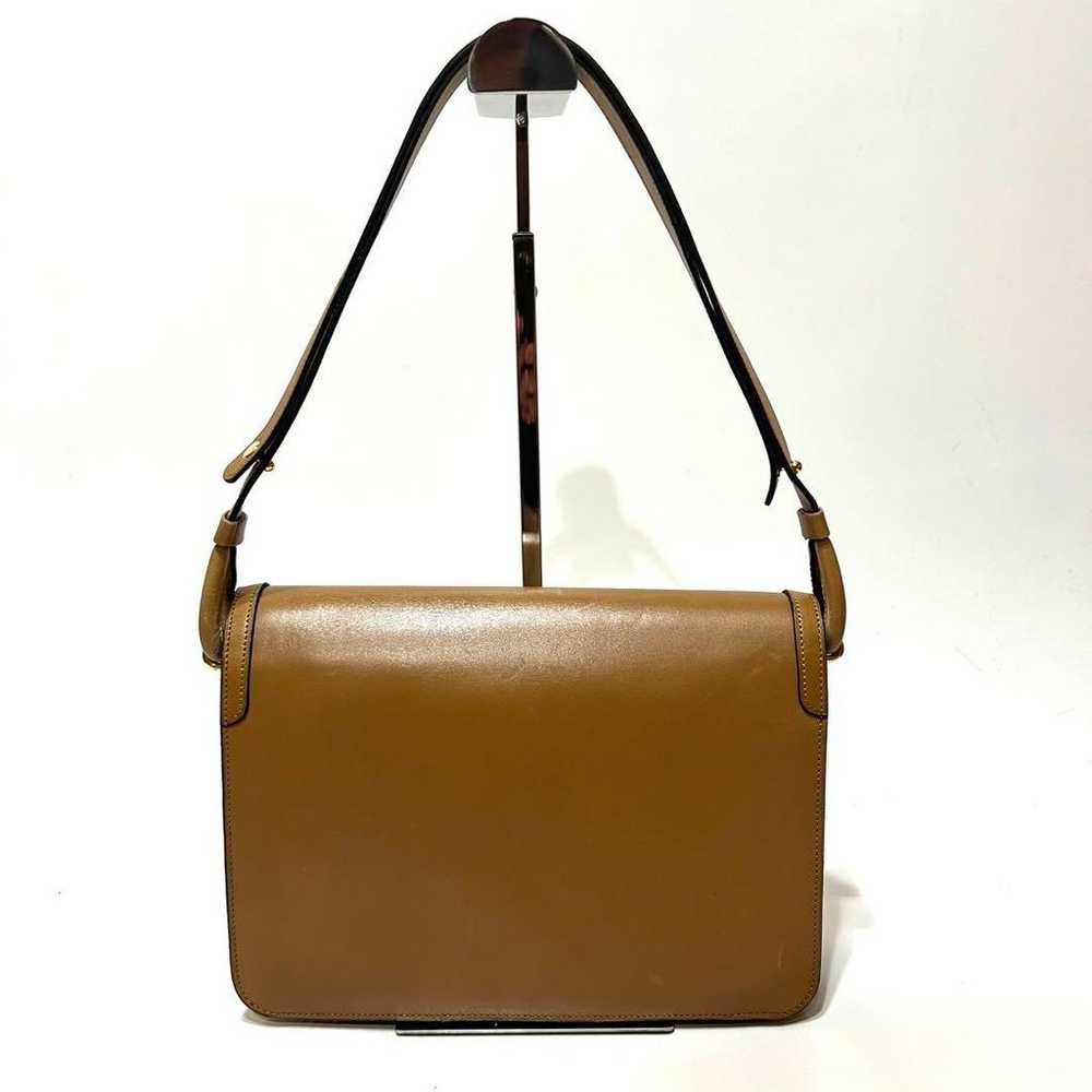 Christian Dior Vintage Leather Handbag with Gold … - image 3