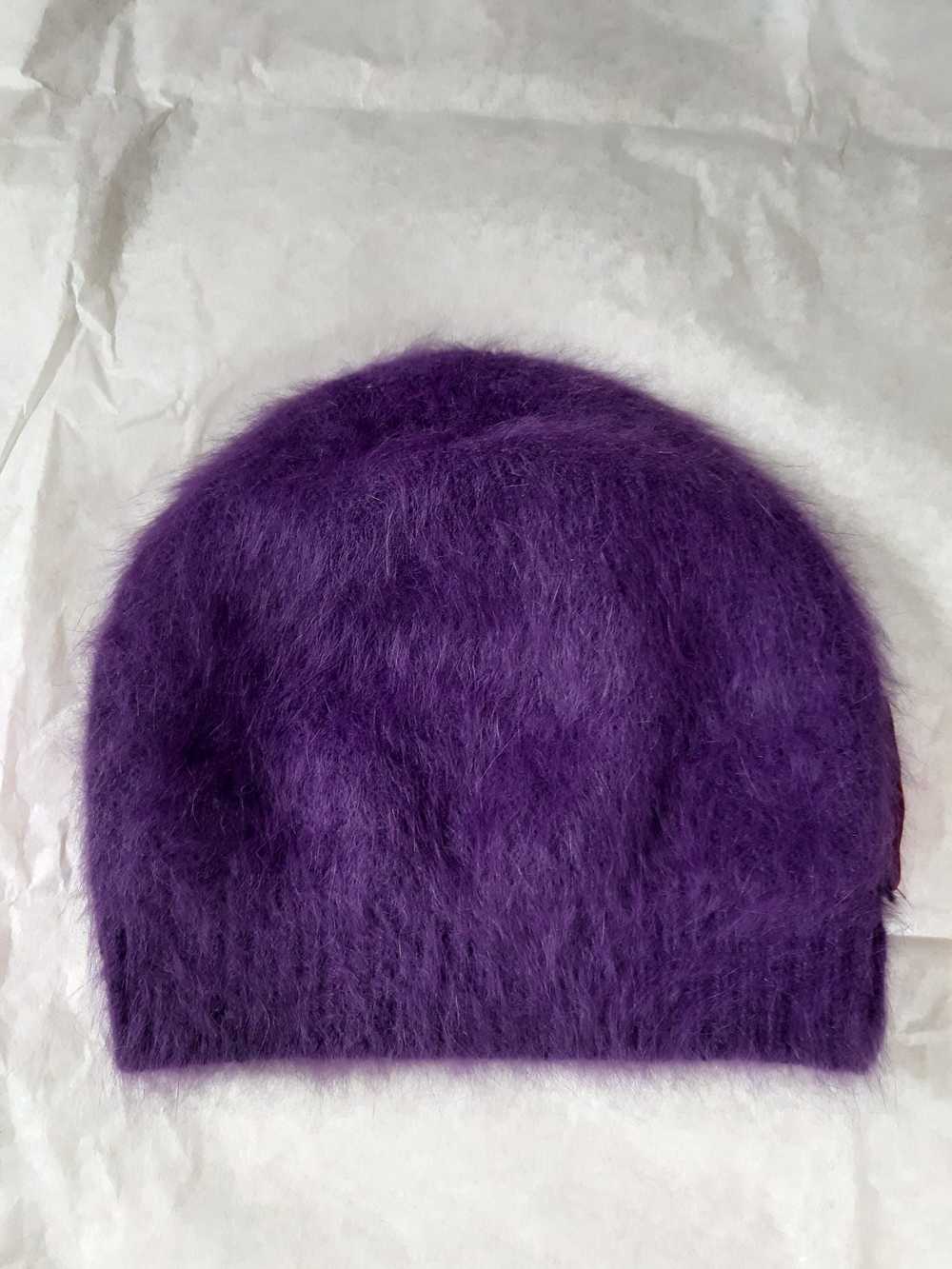 Prada Purple Mohair Knit Beanie Hat FW 2007 - image 4