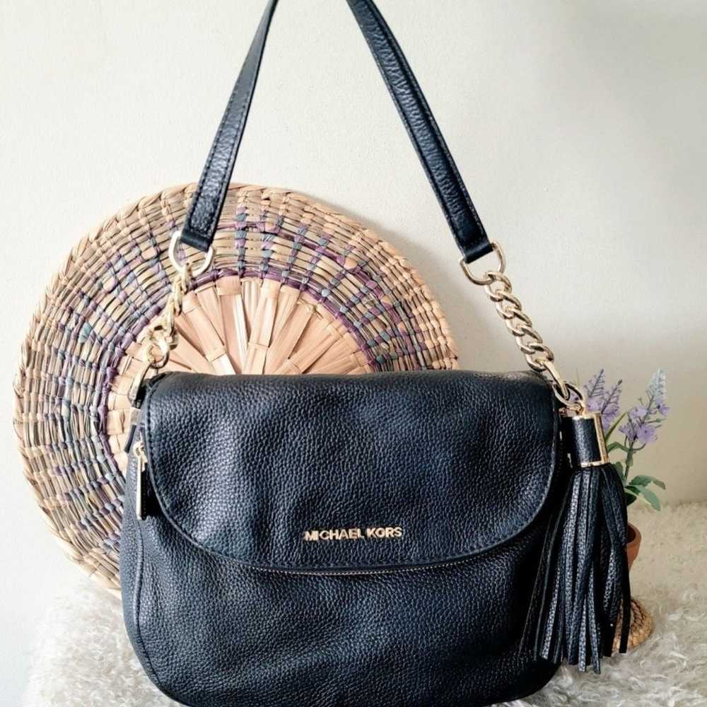 Michael Kors purse black tassel shoulder bag hobo… - image 3