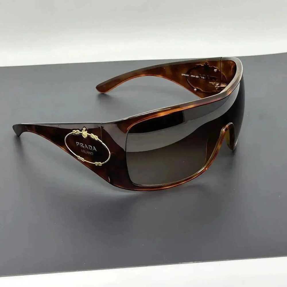 Prada × Vintage PRADA Sunglasses Wrap Shield Mask… - image 3